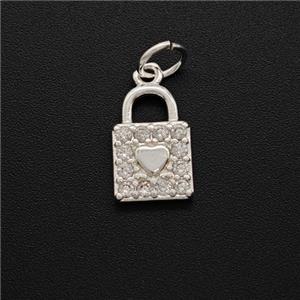 Copper Pendant Pave zircon, Gold Plated, approx 7.5-11mm