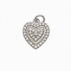 Copper Pendant Pave zircon, Gold Plated, approx 11mm