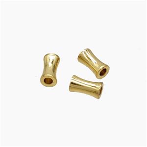 Copper Bead, Gold Plated, approx 3x5.5mm