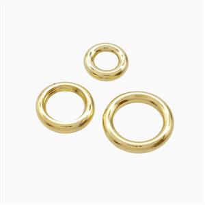 Copper Rings Connector Circle Gold Plated, approx 6mm