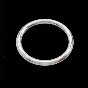 Copper Rings Connector Shiny Silver, approx 21mm