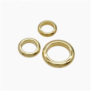 Copper Rings Connector Gold Plated, approx 7mm