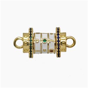 Enamel Copper Pendant, Gold Plated, approx 12-25mm