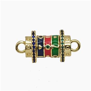 Enamel Copper Pendant, Gold Plated, approx 12-25mm