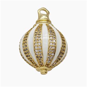 Enamel Copper Pendant, Gold Plated, approx 25-35mm