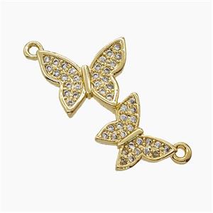 Copper Pendant Pave Zircon, Gold Plated, approx 12-20mm