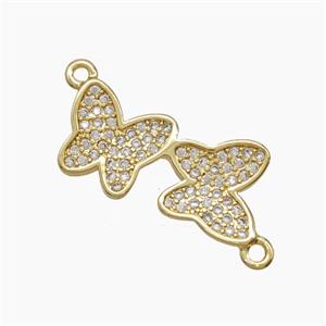 Copper Pendant Pave Zircon, Gold Plated, approx 9-20mm