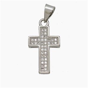 Copper Pendant Pave Zircon, Gold Plated, approx 11-17mm