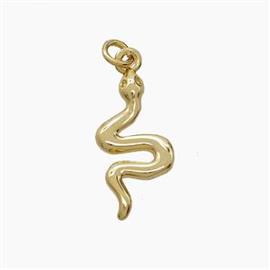 Copper Snake Pendant Gold Plated, approx 8-16mm