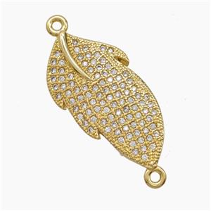 Copper Pendant Pave Zircon, Gold Plated, approx 14-26mm
