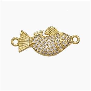 Copper Pendant Pave Zircon, Gold Plated, approx 10.5-18mm
