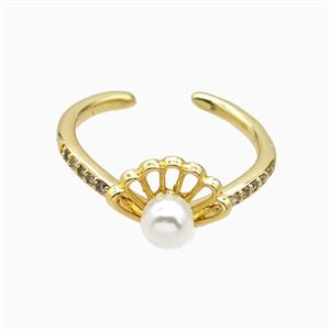 Copper Rings Pave Resin Gold Plated, approx 8-11mm, 18mm dia