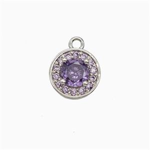 Copper Sun Pendant Pave Zirconia Crystal Glass Platinum Plated, approx 9mm
