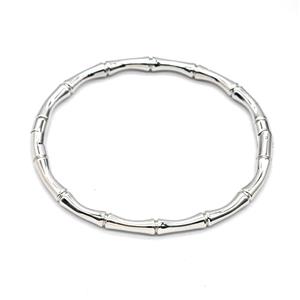 Copper Bracelet Stretchy Platinum Plated, approx 4.5mm, 50-60mm dia