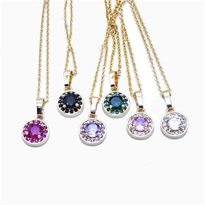 Copper Sun Necklace Pave Zirconia Gold Plated Mixed, approx 9mm, 1mm, 48cm length