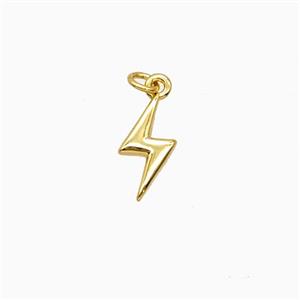 Copper Lightning Pendant 18K Gold Plated, approx 5-11mm