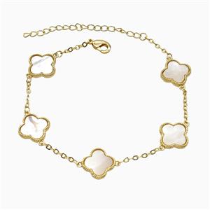 Copper Bracelet Pave shell bead Gold Plated, approx 12.5mm, 22cm length