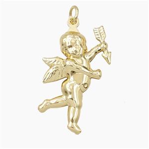 Copper Cupid Pendant Gold Plated, approx 17-27mm