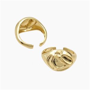 Copper Rings Gold Plated, approx 14-18mm, 18mm dia