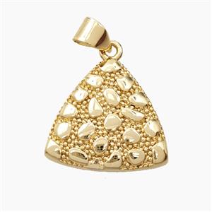 Bohemia Style Copper Triangle Pendant Gold Plated, approx 18mm