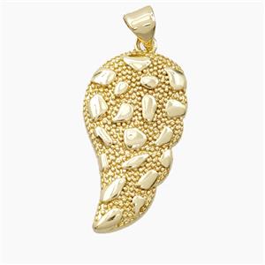 Bohemia Style Copper Angelwings Pendant Gold Plated, approx 15-27mm