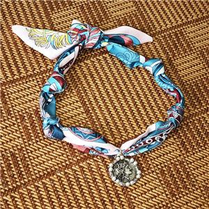 Jewelry Findings Necklace with Silk scarf, approx 30mm, 68cm length