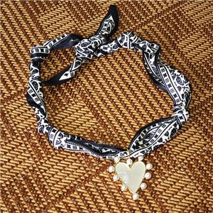 Jewelry Findings Necklace with Silk scarf, approx 38-40mm, 68cm length