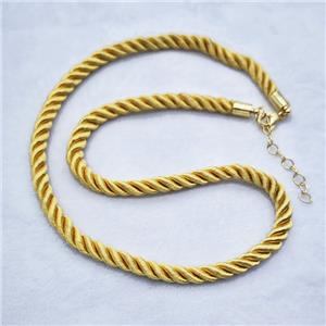 Khaki Nylon Wire Necklace, approx 5mm, 40-45cm length
