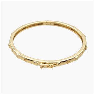 Copper Bangles 18K Gold Plated, approx 4mm, 57mm dia