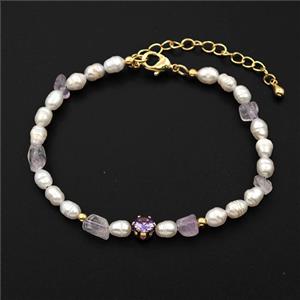 White Pearl Bracelets Adjustable, approx 4-5mm, 15-21cm length