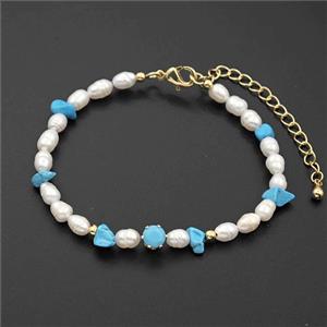 White Pearl Bracelets Adjustable, approx 4-5mm, 15-21cm length