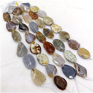 Natural Agate Slice Beads Freeform, approx 20-50mm