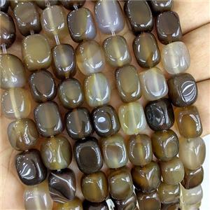Coffee Agate Cuboid Beads Dye, approx 9-12mm
