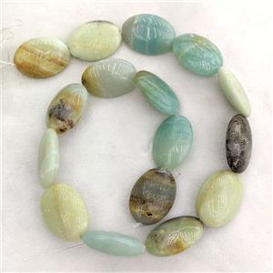 Chinese Amazonite Oval Beads, approx 18-25mm