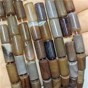 Coffee Agate Tube Beads Dye, approx 8-16mm