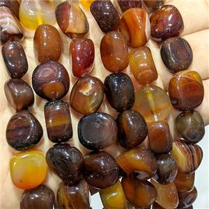 Black Red Stripe Agate Chip Beads Freeform Dye, approx 12-14mm