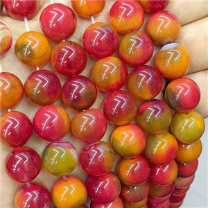 Red Agate Beads Smooth Round Dye, approx 14mm