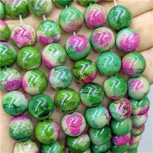 Agate Beads Smooth Round Dye Green, approx 14mm