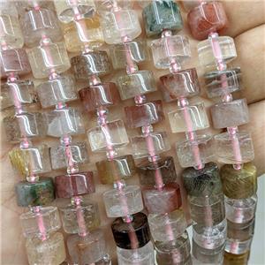 Natural Rutilated Quartz Heishi Beads Multicolor, approx 10-12mm