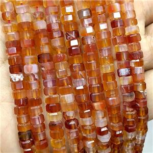 Natural Red Carnelian Agate Hexagon Beads, approx 6mm