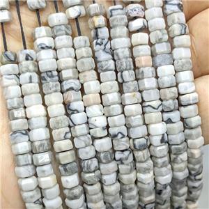 Natural Silk Jasper Hexagon Beads, approx 6mm