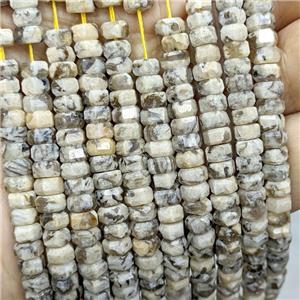 Natural Feldspar Jasper Hexagon Beads, approx 6mm