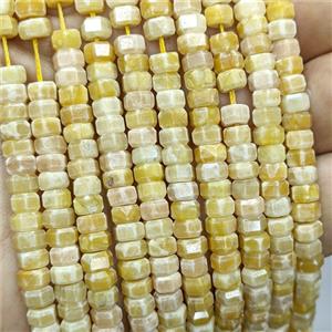 Natural Yellow Honey Jade Hexagon Beads, approx 6mm
