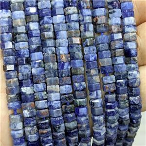 Natural Blue Sodalite Hexagon Beads, approx 6mm