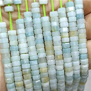 Natural Blue Chinese Amazonite Hexagon Beads, approx 6mm