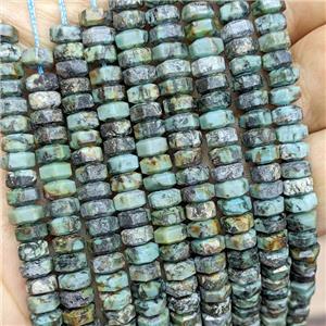 Natural African Turquoise Hexagon Beads, approx 7mm