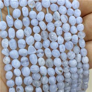 Natural Blue Lace Agate Chips Beads Freeform, approx 4-6mm