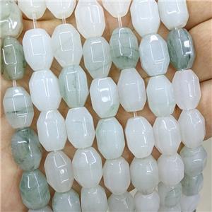 Natural Chinese White Nephrite Jade Prism Beads, approx 10-14mm