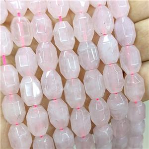 Natural Pink Rose Quartz Prism Beads, approx 10-14mm