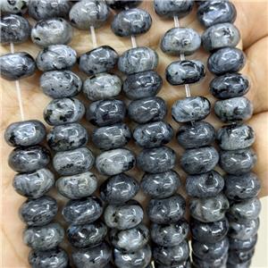 Natrual Black Labradorite Beads Smooth Rondelle Larvikite, approx 10mm